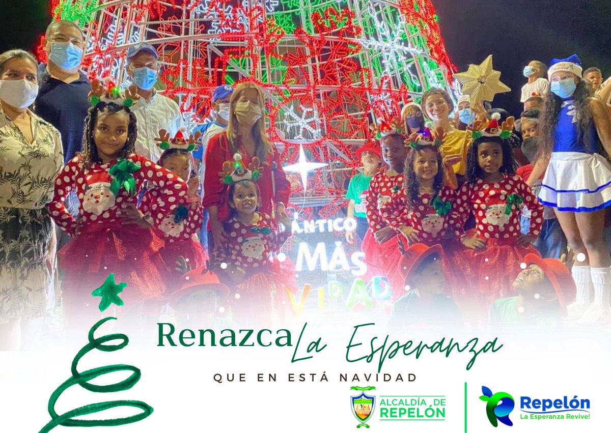 AlcaldiaRepelon's tweet photo. ¡Ya llegó diciembre, la fiesta del mundo🎶🎄! Y en Repelón nos preparamos para encender la esperanza. ¡Bienvenida la época más linda del año🙌! https://t.co/KSJQhJMydk