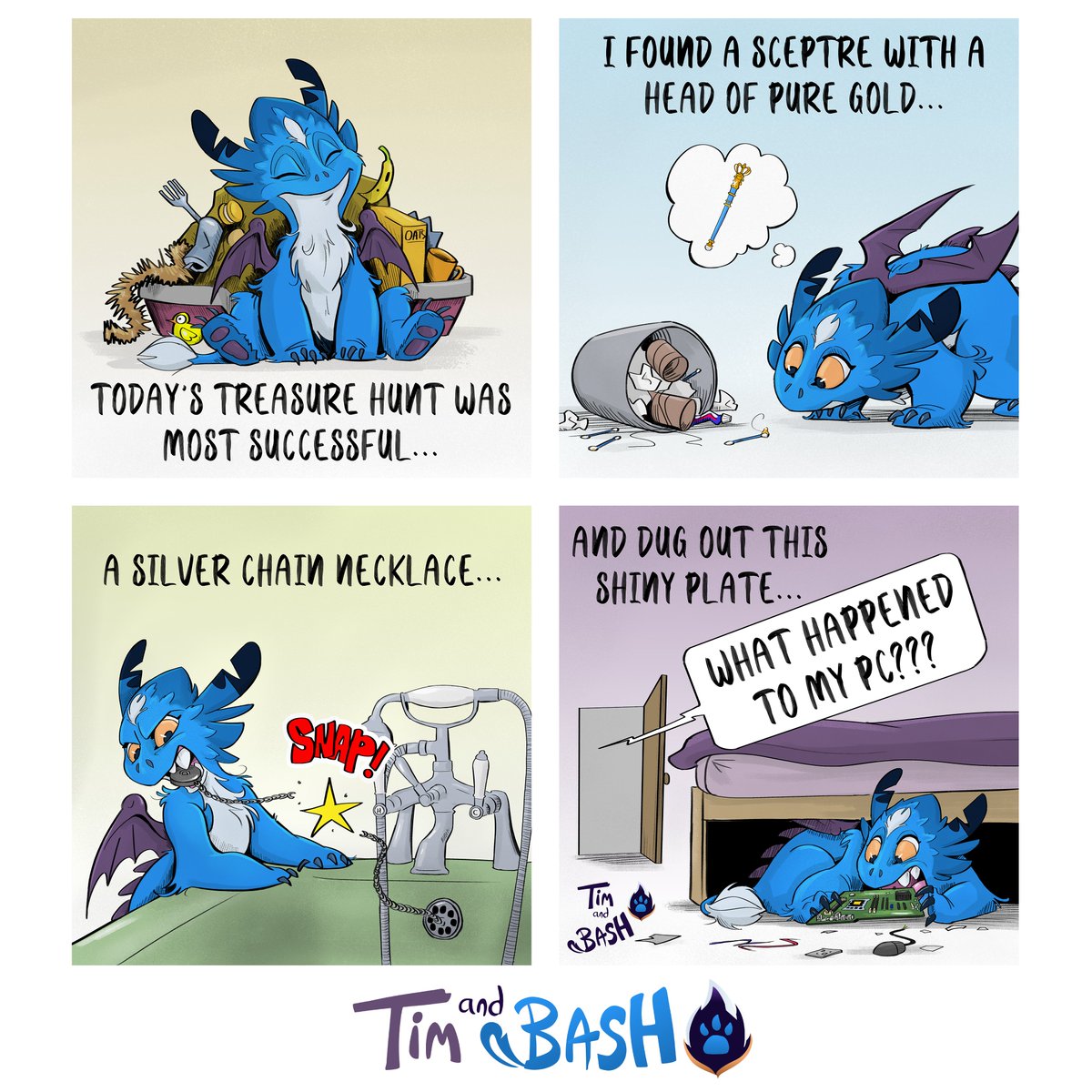 TimandBash's tweet photo. 'Get a dragon' they said, 'it'll be fun' they said...
Tim and Bash Comic Issue #2 is HERE! π₯
Comics posted every Friday 5PM GMTπ
#timandbash #bashthedragon #funny #comic #animationart #cartoon #animation #pet #dragon #art #petlovers #comicart #artist #disney #artwork #drawing https://t.co/nrsRCF9fOH