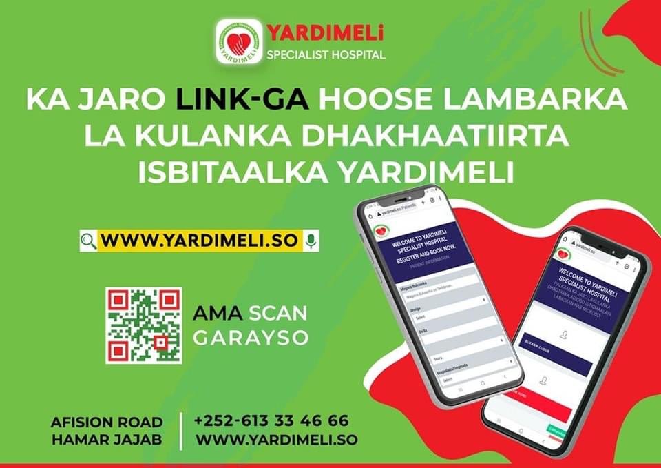 Yardimeli Specialist Hospital call the number without being alone at your home yardimeli.so.