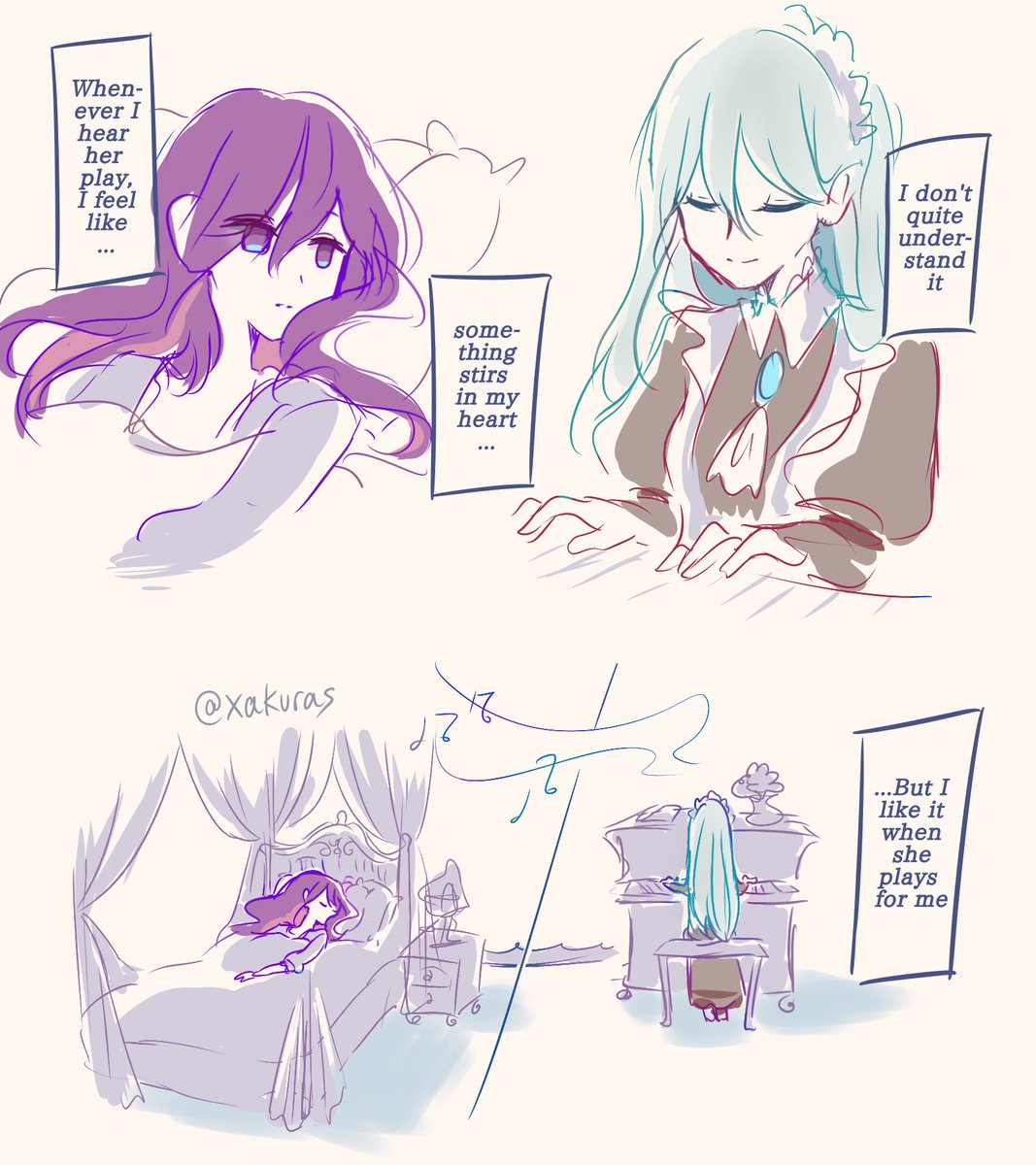 continuation of noble lady mafuyu and her maid kanade 
read left > right
#prsk_FA 