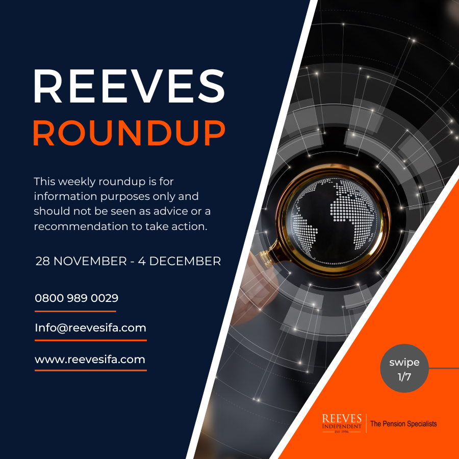 Reevesifa1's tweet photo. Reeves Roundup | 28 November - 4 December 2022.

Your round-up of this week's pension news, brought to you by Reeves Independent.

#FinancialNews #Inflation #Pensions #News https://t.co/x9jkS3vvmx