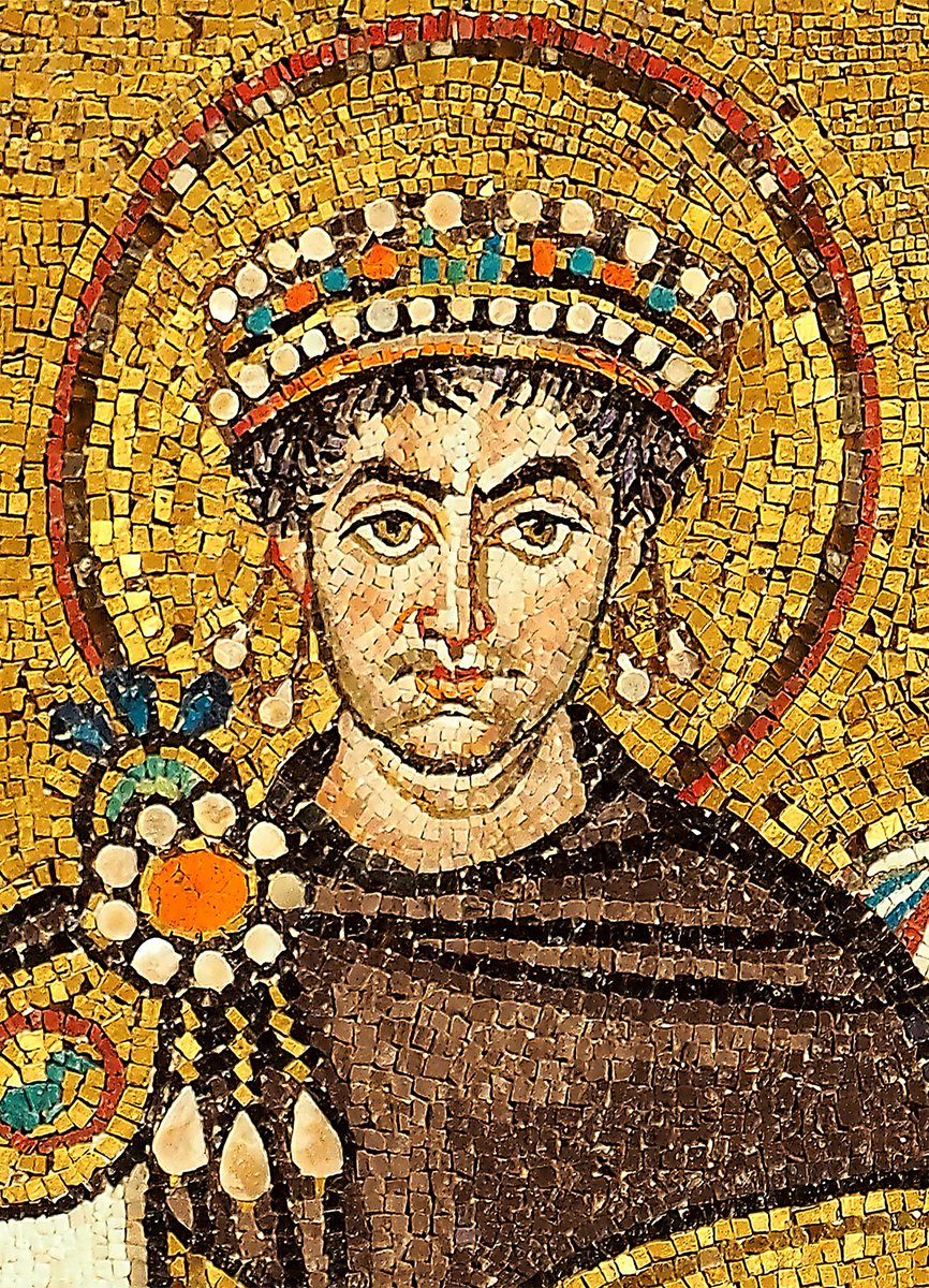 Emperor Iustinian I, who makes good use of Kandikh and his confederation of tribes, taken from https://en.wikipedia.org/wiki/Justinian_I#/media/File:Mosaic_of_Justinianus_I_-_Basilica_San_Vitale_(Ravenna).jpg