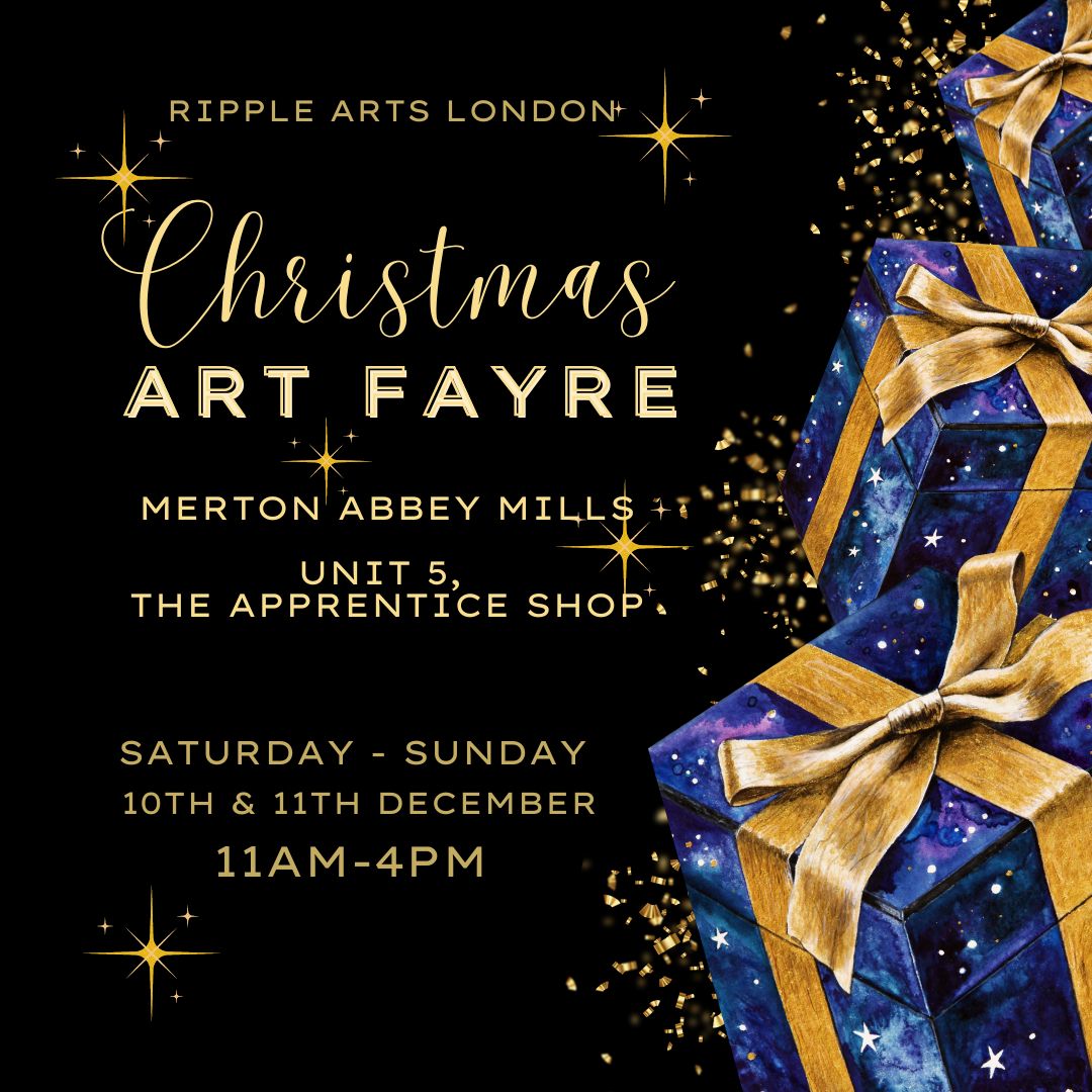 Who's coming to #RippleArtsLondon's Christmas Art Fayre this weekend? 🎨🧁🎄

📅 Saturday &amp; Sunday
⏰ 11am-4pm
📍 Unit 5 The Apprentice Shop

<a href="/ieva_bee_art/">Ieva_bee</a> <a href="/WillowBoughCake/">Willow Bough Tea Rms</a> #Tooting #Wimbledon #SouthLondon #London