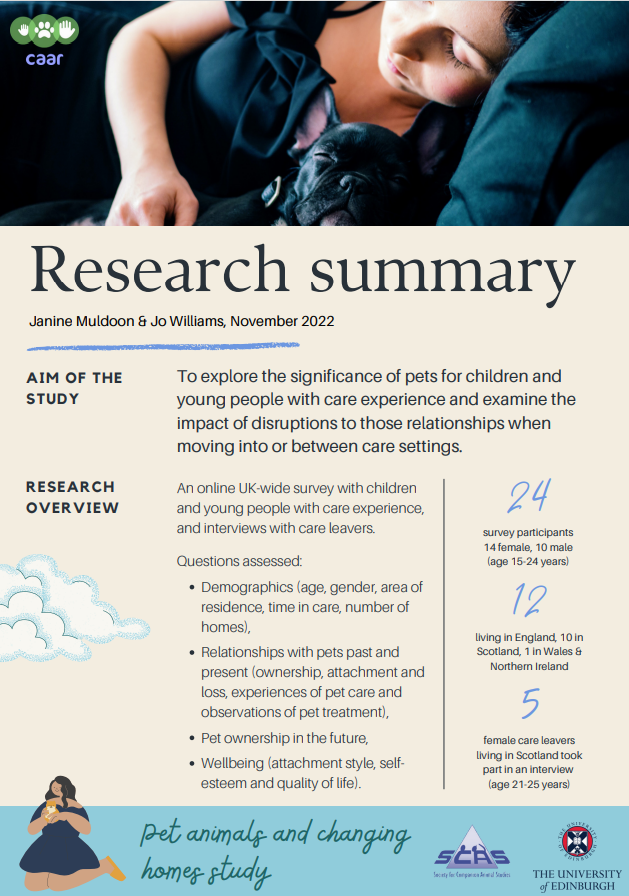 CAAR - Children, Adolescents & Animals Research tweet media