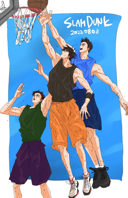 ほぼ湘北なスラダン絵再掲作戦ッッッ 