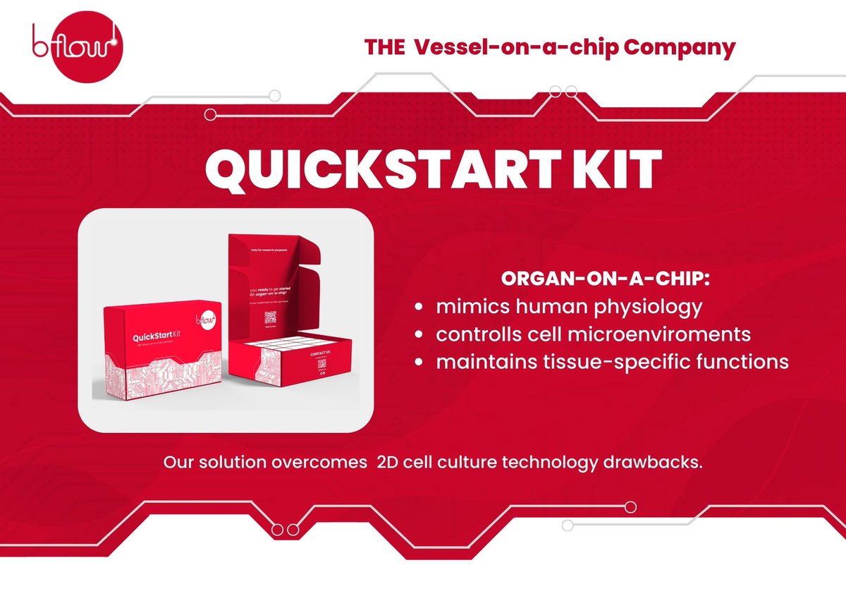 𝐍𝐄𝐖 𝐁𝐅𝐋𝐎𝐖 𝐏𝐑𝐎𝐃𝐔𝐂𝐓📢
It’s Time to be a #3Dcellcuture PRO.
#organonachip mimics human physiology controlling cell microenviroments,➡️overcoming the drawbacks of 2D cell culture technology without flow.
Easy with 𝗤𝗨𝗜𝗖𝗞𝗦𝗧𝗔𝗥𝗧-𝗞𝗜𝗧, easy with <a href="/B_Flow_es/">BFlow</a>