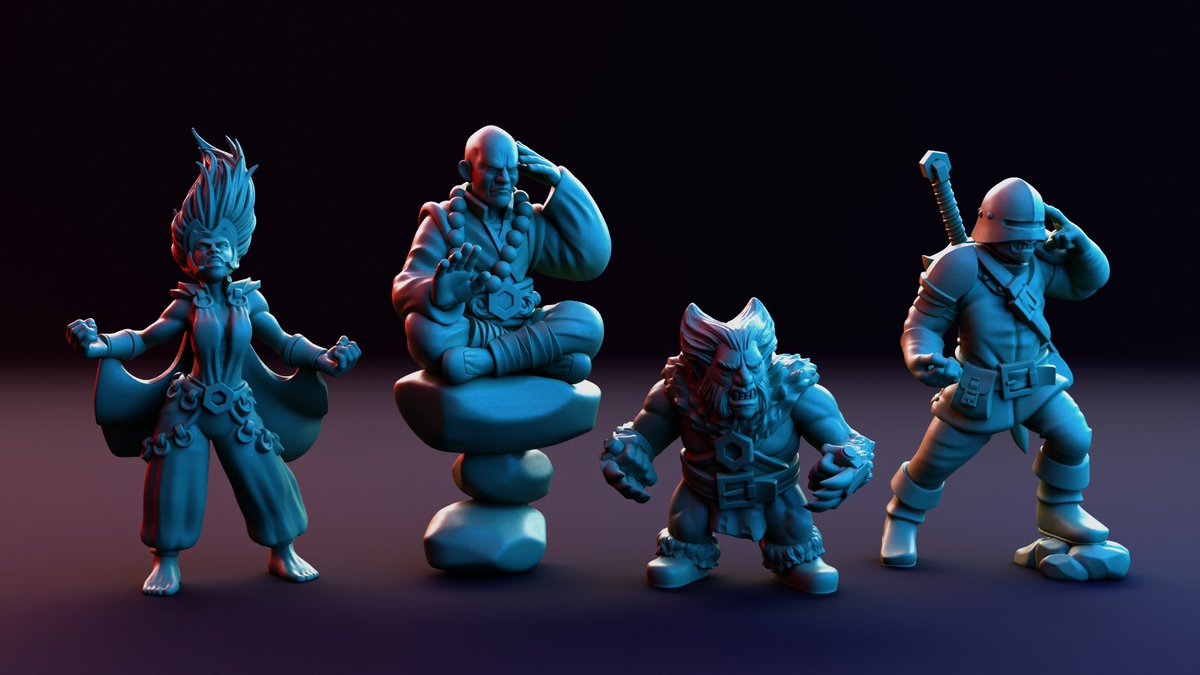 Dra8er's tweet photo. Running my HEX-MEN Game Today.
So much interest in my Revengers setting & Vigilante City another group BEGGED for this. I give you, Cyclopian, Tempest, Badger & Tutor Hex.
#TTRPG #REVENGERS #HEXMEN #3DPRINTING #Miniatures #NerdShed https://t.co/s1EPGNjXIy