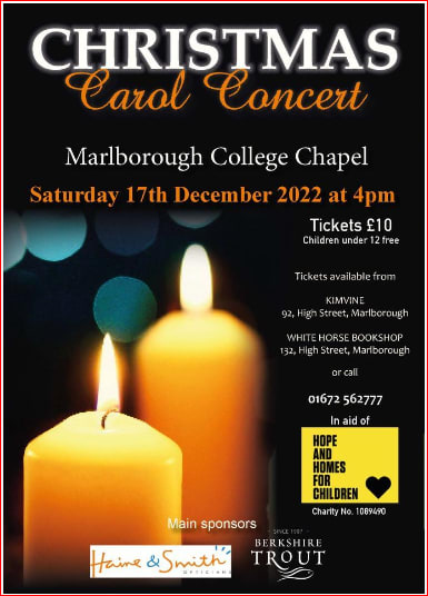 We have been lucky enough to be gifted 2 tickets for the Carol Service at Marlborough College. To win these, simply like and share this post, and comment who you would take with you. Winner will be announced on the 9th December. Good luck!