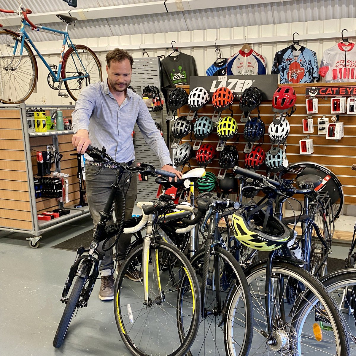 cycleshack25's tweet photo. Thinking of investing in the fastest-growing sector in the British bike market? Come test ride our stash of @voltbikes electric bikes, we’ve something for everyone … and they’re British made with great reviews! 🇬🇧🏆 #tryvolt #electricbike #ebikes #cycling #bikeisbest #emobility https://t.co/BAZhw50QO3