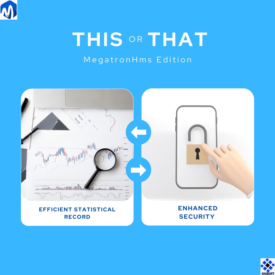 OgSoftSolutions's tweet photo. It's #ThisorThat and we'd love to hear your opinions.
Which of these MegatronHms features mentioned above continues to meet your Hospital needs on a regular basis?
#MegatronHms #healthsoftware #ehealthafrica #publichealth #emr #healthylifestyle #tech #telemedicine #medical https://t.co/ebVCi0zZrr
