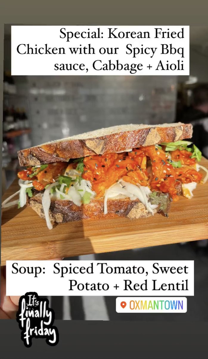oxmantown's tweet photo. Today’s special + soup. #oxmantown #HappyFriday https://t.co/GZhcWbqSBk