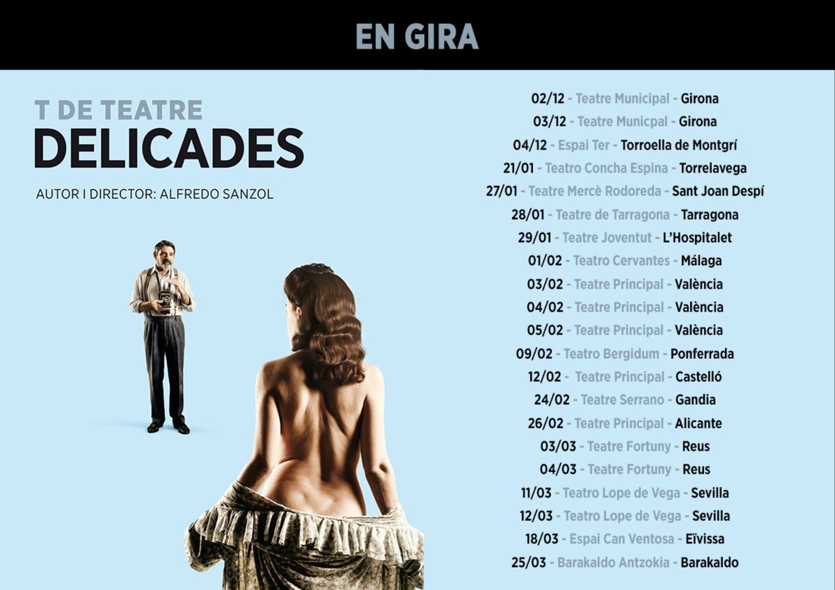 DELICADES EN GIRA
#tdeteatre #delicades #alfredosanzol #gira #2022 #2023