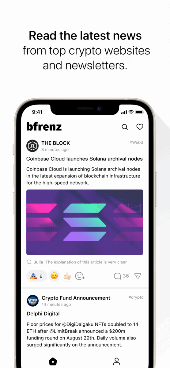 bfre_nz's tweet photo. Hey! This is bfrenz! 🚀
We dedicate to become the best crypto-native social media. It is available for iOS and is coming soon to Android! 

🔥Download the App!
https://t.co/nR9h06RAWu

Let's take a look at some of its coolest features.👀 https://t.co/evPhbKMXtB