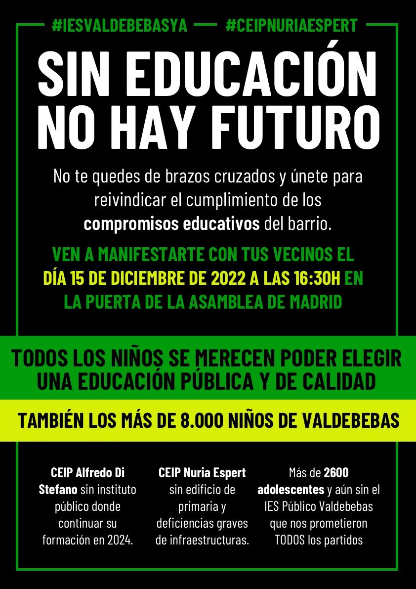 Varanya777's tweet photo. #sosnuriaespert
#IESValdebebasYA
#ceipsono
#InstitutoValdebebasYa
#ceipnuriaespert
#EducaciónPública https://t.co/dmUqlW1uRT