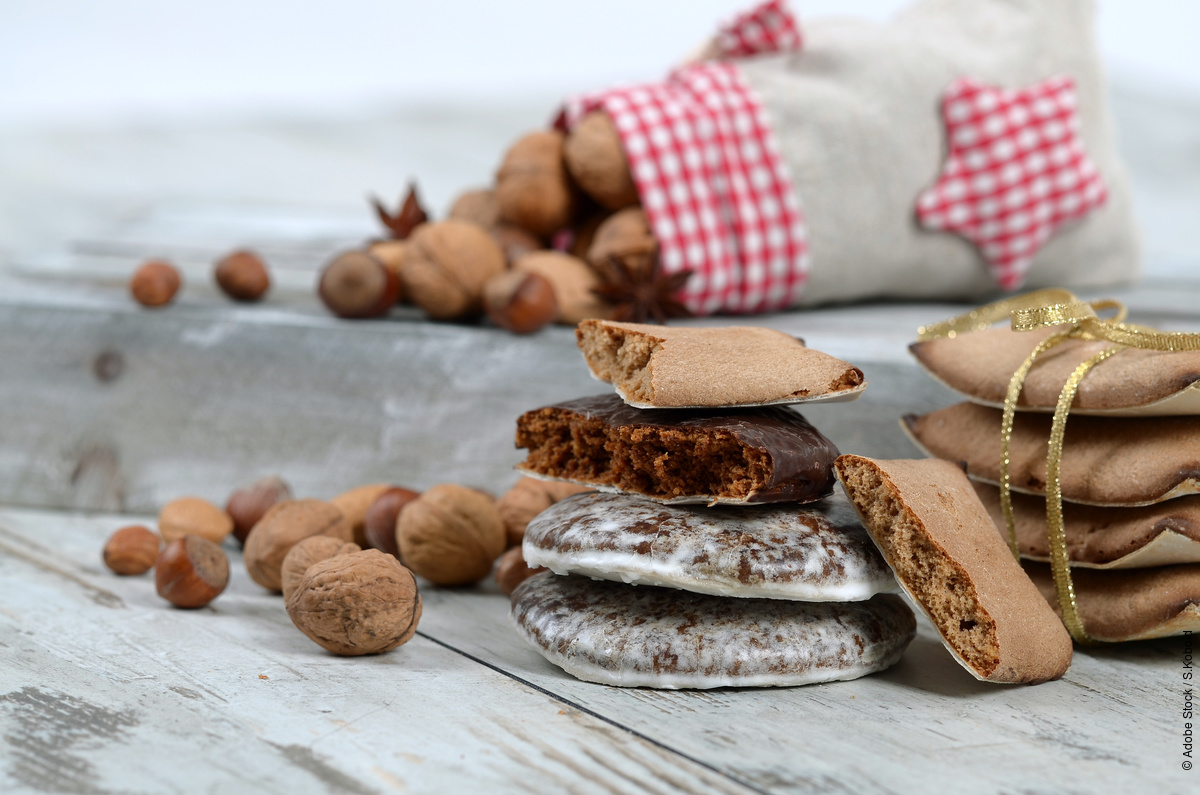 Have you got your supply of German Lebkuchen? The history of gingerbread is inextricably linked to Nuremberg, a medieval trading centre that had access to cloves, cardamom, nutmeg and almonds via the old spice routes. Nuremberg Lebkuchen still is a sensation with every bite.