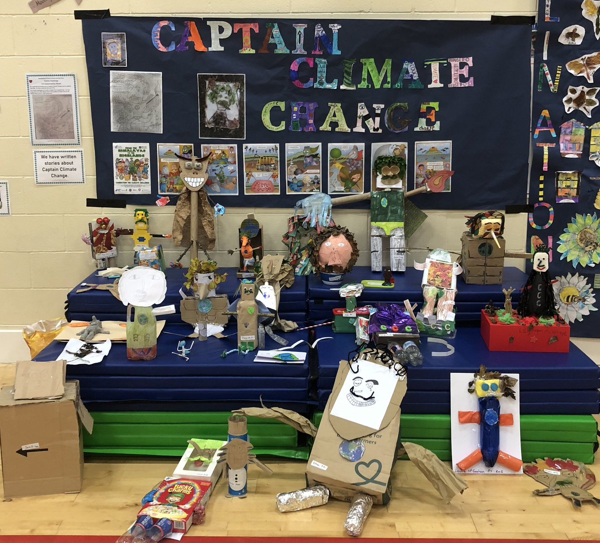 Meet the new superhero 🦸‍♂️ created by KPS…Captain Climate Change and his sidekick Stick Boy. Our families made some amazing models of them 👏 <a href="/cen_climatenews/">Climate Emergency Newsroom</a> <a href="/SLC_RAiSE/">SLC STEM & Learning for Sustainability</a> #itsSLC