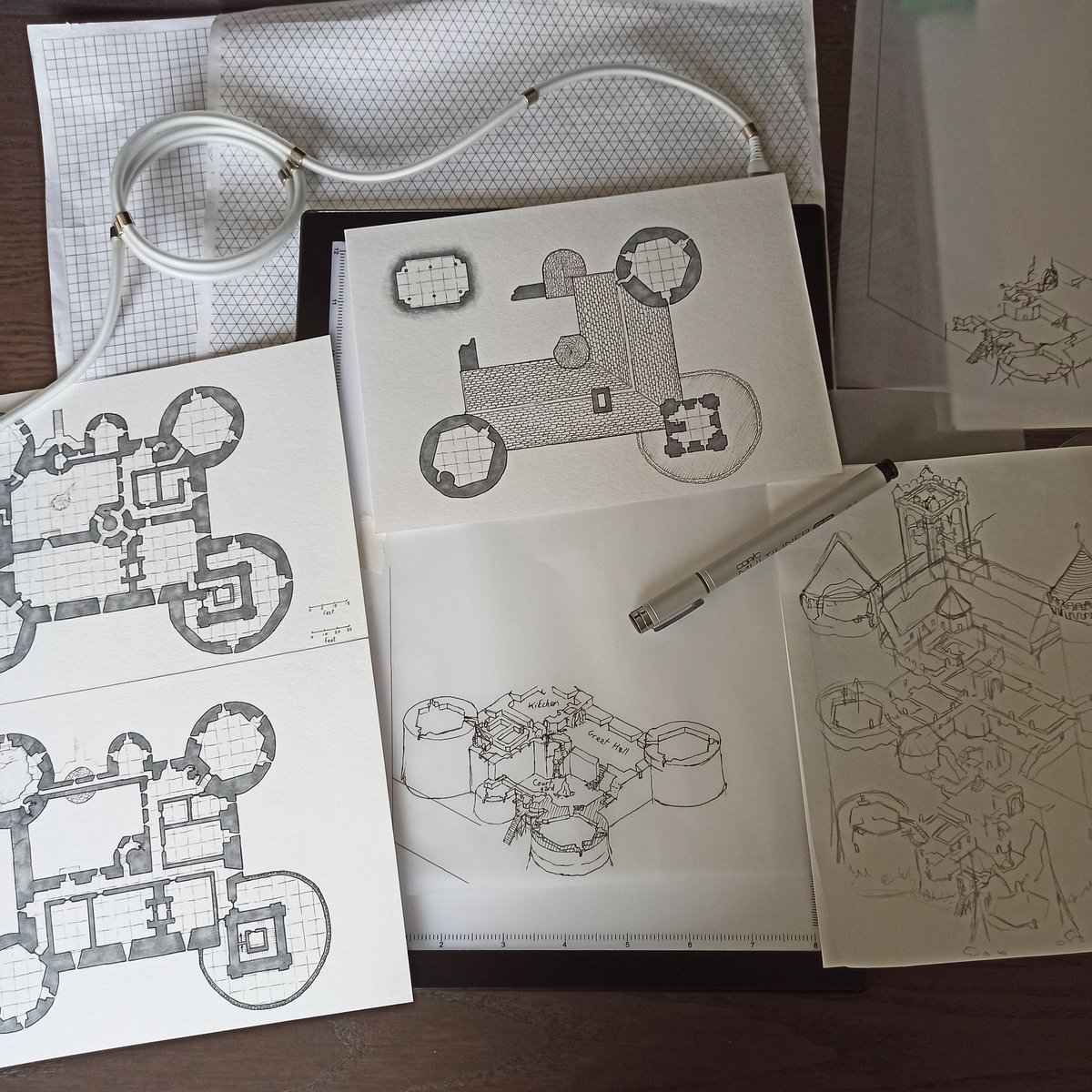 jogbrogzin's tweet image. Working on top down and isometric maps for Black God's Kiss for @BlazingWorlds

The castle itself is loosely based on Château de Montbrun (with many liberties taken)

#medievalcastle #castlemap #castle #dndcastle #dnd5e #fantasymap #dndmap #chateaudemontbrun #montbrun #rpgmap