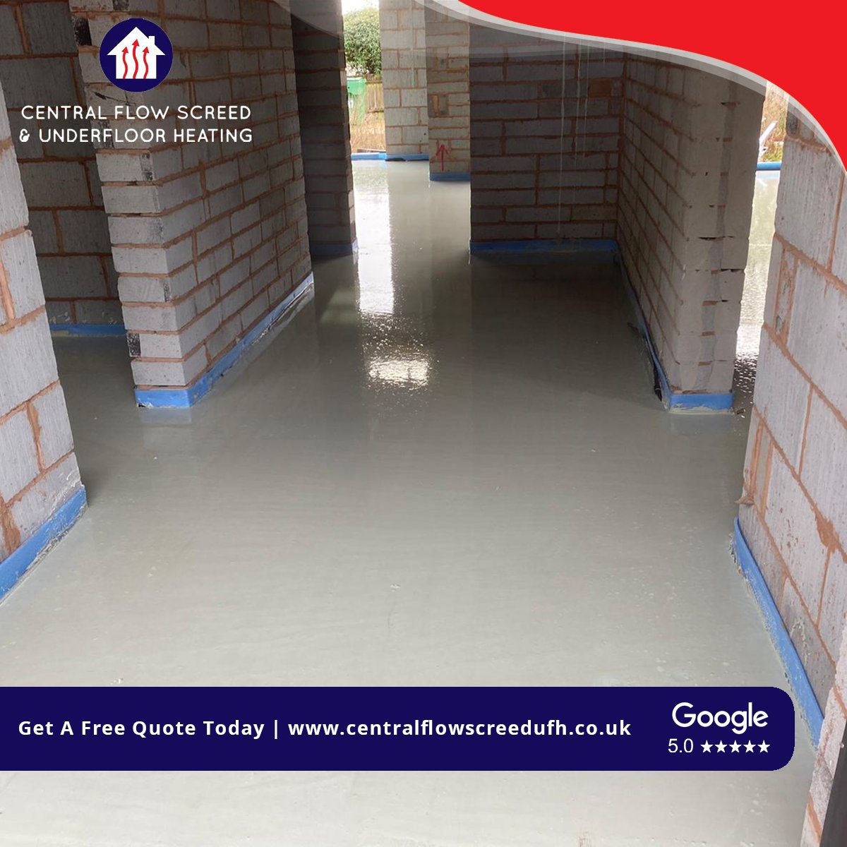 220m2 Low profile underfloor heating system – Full preparation, installation, and finished with floor screed. 

☎️ 01527 337023
📧 sales@centralflowscreedufh.co.uk

#centralflowUFH #floorscreed #screeding #screed #floorlayer #underfloorheating #underfloorheatinginstallation