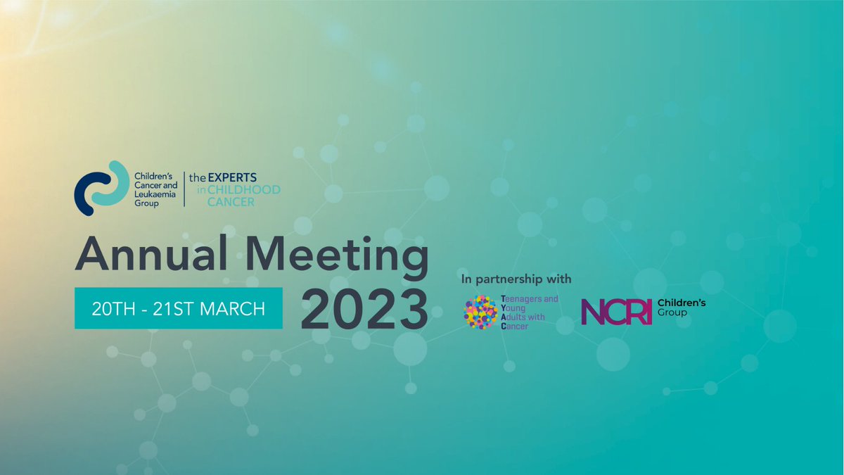 Exciting news!

🌟 20th - 21st March 2023 ⭐

For the first time, the 2023 #CCLGAnnualMeeting will include a #TYAC Education Day! 💡

Covering treatment &amp; care, research and a range of topics with a focus on #LateEffects 

Early bird registration OPEN 👉bit.ly/CCLGAnnualMeet…