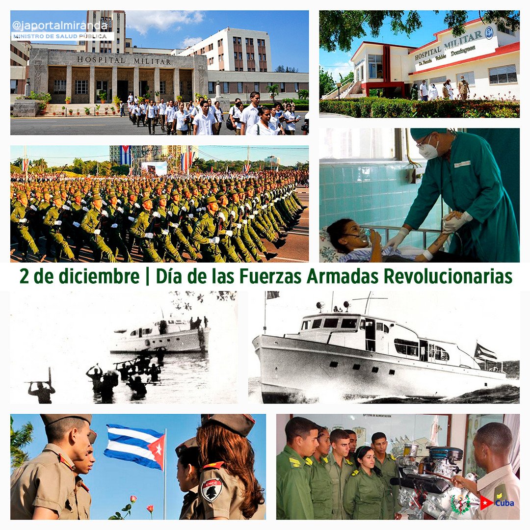 Decir Fuerzas Armadas Revolucionarias, es decir pueblo. Es hablar de hombres y mujeres comprometidos con la obra de la Revolución. A todos ellos, llegue desde el Ministerio de Salud Pública nuestra felicitación y reconocimiento.