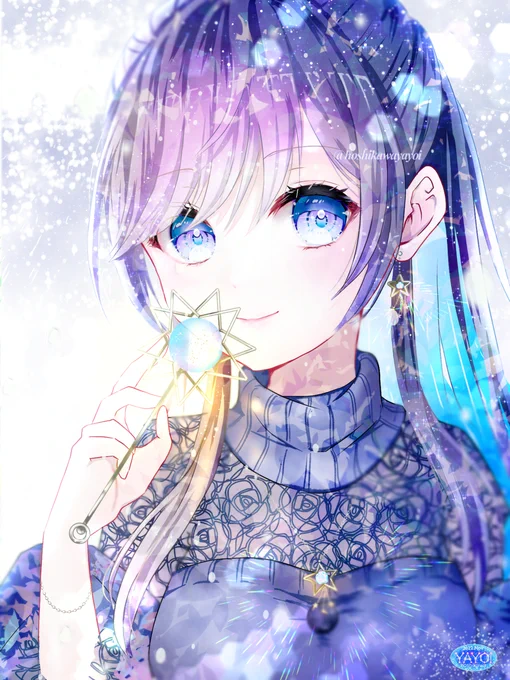 星飴 #宇宙 #星 #飴 #キャンディー #ハーフアップ #ステンドグラス #pixiv #イラスト #ibispaint  