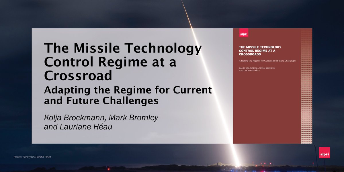 SIPRI launches two reports on the future of the Missile Technology Control Regime. The first report provides a comprehensive analysis of current challenges to the #MTCR and extensive policy recommendations to the MTCR partners.  Download the report ➡️ doi.org/10.55163/YCVA4…