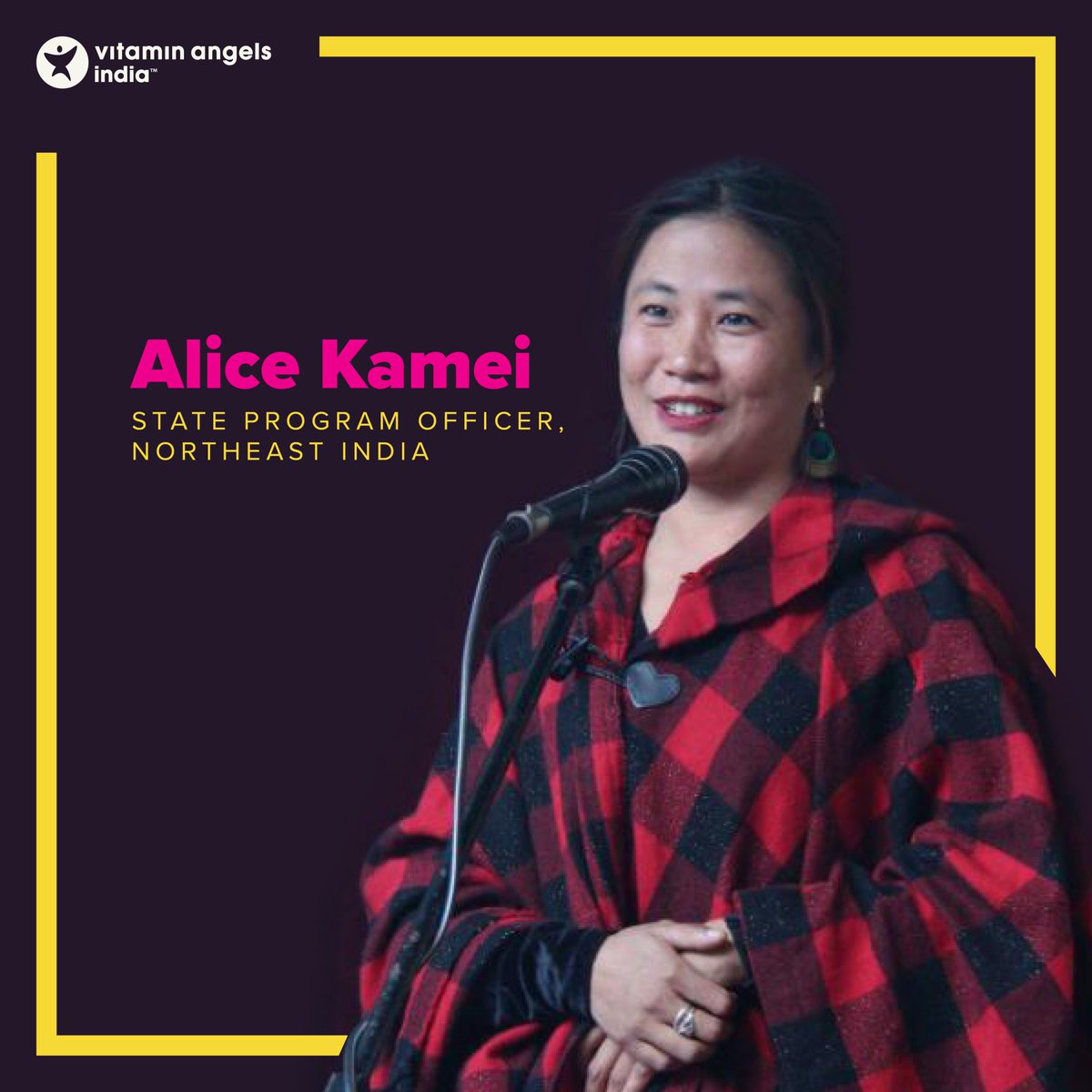 VitaminAngelsIn's tweet photo. Here’s a shoutout to our new State Program Officer Alice Kamei.

Alice, who lives in Kohima in Nagaland, joined VA in India in August this year to build and nurture relationships with new and existing program partners in the Northeast. (1/5)

#newmember #VAteam #meettheteam https://t.co/dkXLdL5Fu1