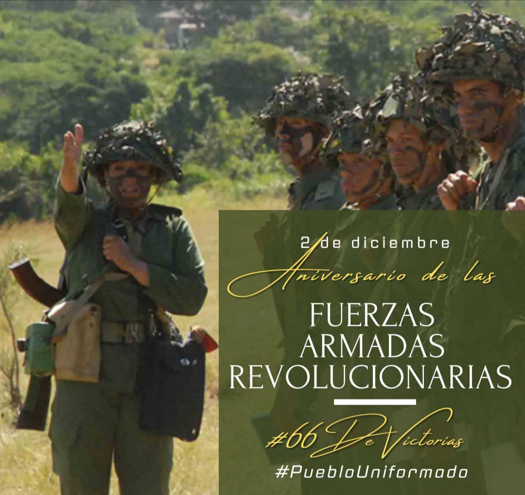 Felicitamos a los miembros de nuestro glorioso @MinfarC en el aniversario #66DeVictorias de su fundación, #PuebloUniformado siempre en la primera línea de combate. #Cuba #CubaPorLaPaz