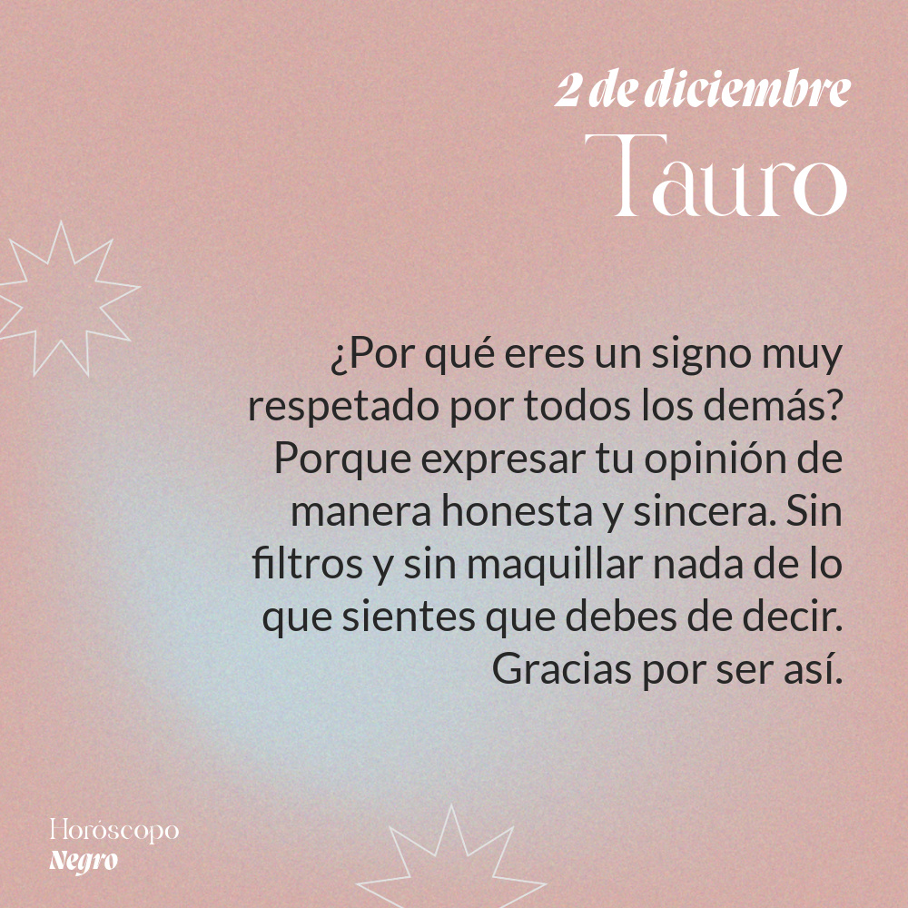 tauro_hn's tweet photo. El horóscopo diario del 2 de diciembre para #Tauro ♉🔮 #horoscoponegro #horoscopodiario https://t.co/pLzbj7xwRY