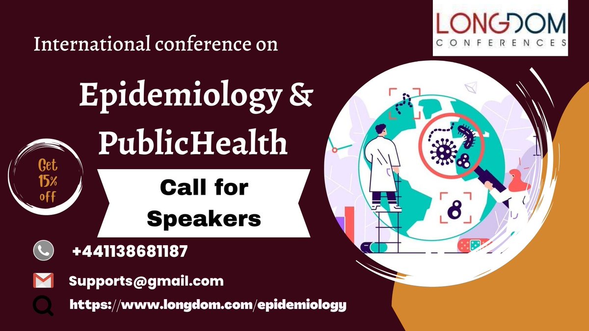 Olivia__pc's tweet image. Presenting here the Most Informative and Interesting International Conference on Epidemiology and Public Health.
#Epidemiologyconference #Publichealthcongress #Infectioncontrolmeeting #conference #Diseasecontrol #Medicalevents #Publichealtheducationmeetings #viruscontrolmeetings