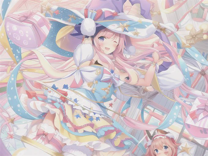 ここからこの魔法少女が生まれたのはよく分からんがめちゃくちゃいい絵なのでとってもよい(語彙力) #meitu #AIイラスト 