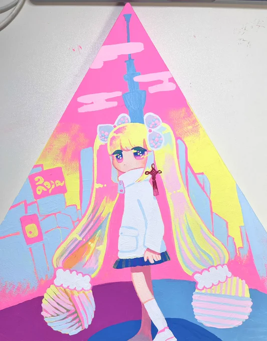 ひええええかわいすぎる……髪にフリルの案、めちゃくちゃ良いな #meitu #AIイラスト 
