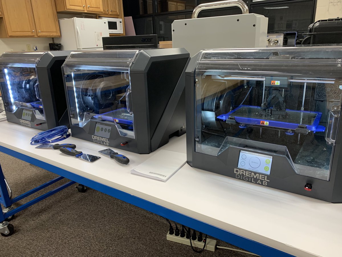 jonlippe's tweet photo. Squire engineering is off the charts! Student design and manufacturing is happening around the clock. These machines have been going all night! #SquireStem https://t.co/jkDHz0vqxA