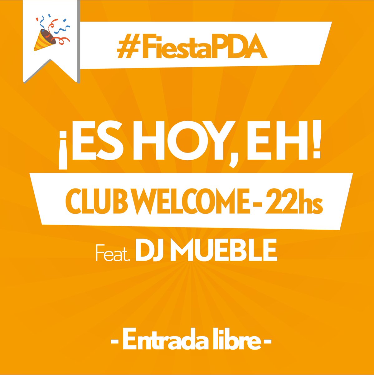 🪩 Cerveza, fernet, pachanga y pescado congelado... ¿qué má queré?

📍 Club Welcome - Emilio Frugoni 934
🗓️ ¡HOY!
⏰ 22 hs