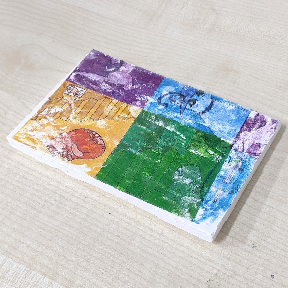 dac_add's tweet photo. Check out these wonderful experimental transfer process pieces from Arbroath CAP HND2.

The lovely imperfections in the process add a layer of noise and grackle over everything. https://t.co/LFhfsooUZd