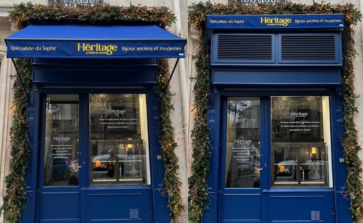 MFConfection's tweet photo. Confection d'une toile pour #store à projection 

#Toile bleue marine 6022 @dicksonconstant
#Confection et marquage peinture or @maisonfrancaisedeconfection
#Pose @form.paris

En savoir plus sur nos activités de confection &amp; #marquage :
☎️ - 01.79.97.76.30
📧 - info@mfc91.fr https://t.co/gV9UM6rSnm