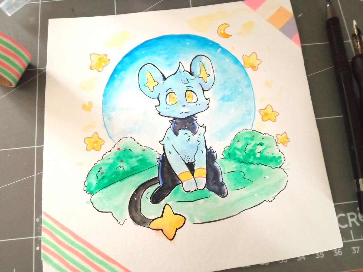 AriaAsimov's tweet photo. Lixy Watercolor ! 

#Pokemon #Lixy https://t.co/Qp9VkLQR7j