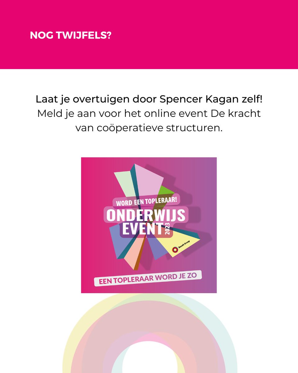 Download hier de 31 meest gestelde vragen over coöperatief leren uit het handboek Coöperatieve Leerstrategieën. bit.ly/LeerlingenAAN

#cooperatieveleerstrategieen
#cooperatievewerkvormen
#spencerkagan
#socialecohesie
#wordeentopleraar