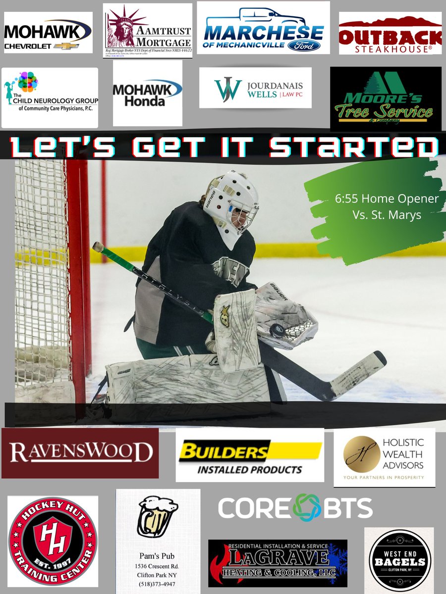 shenhockey's tweet photo. IT'S GAME DAY Y'ALL! 🏒 Tickets: https://t.co/lzwAqs6wQK  Welcoming St. Marys to CP Arena at ⏰6:55 PM.  Thank you to all of our sponsors and our community for your constant support. https://t.co/eFy9TdoAZF