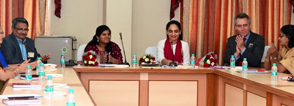 UKinHyderabad's tweet photo. It's great to hear the innovative ideas from young women of @GnitsI 
who presented their deep-tech ideas, as part of their pre-incubation cohort. 

I learnt a lot listening to these amazing ideas. https://t.co/eZAGxmLNZD