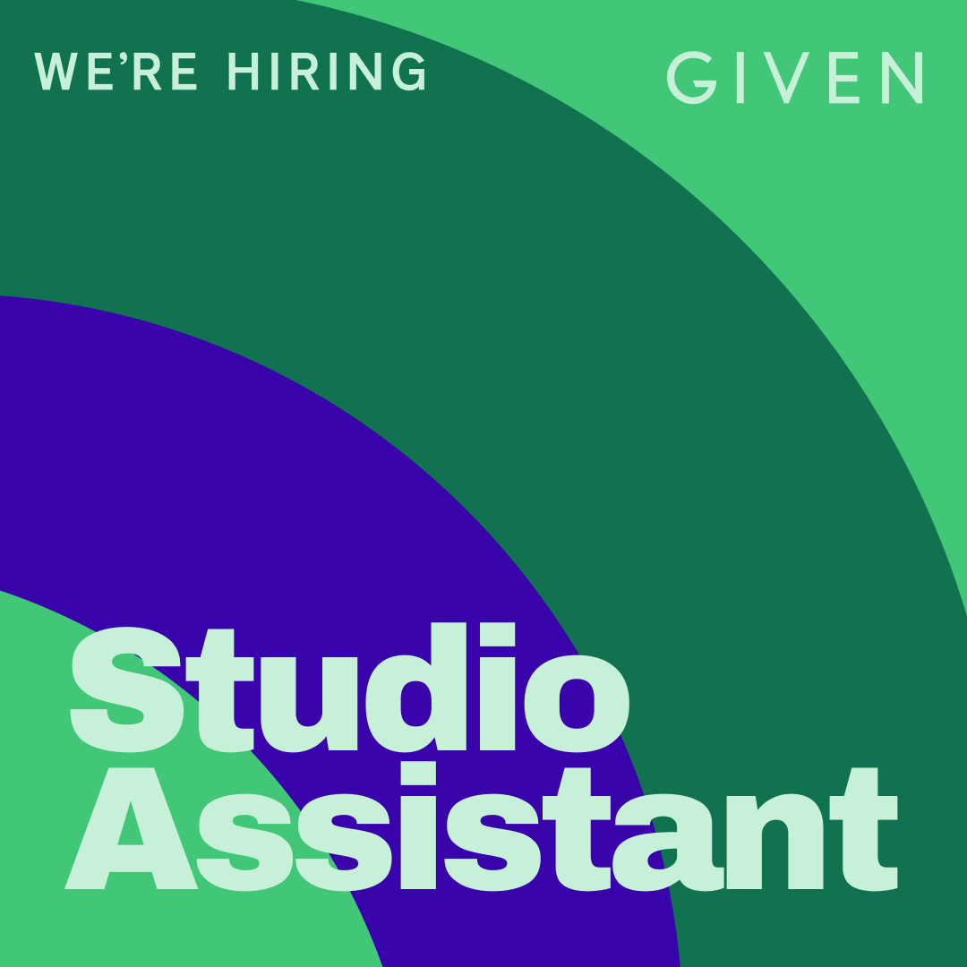 We are looking for a #StudioAssistant! This exciting front-of-house position offers someone an opportunity to ensure Given is a creative, welcoming, caring, organised and cutting-edge workplace. Starting date: immediately. Apply here: givenagency.com/careers