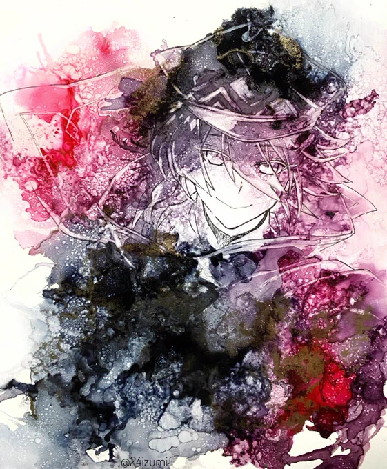アルコールインクアート麿 