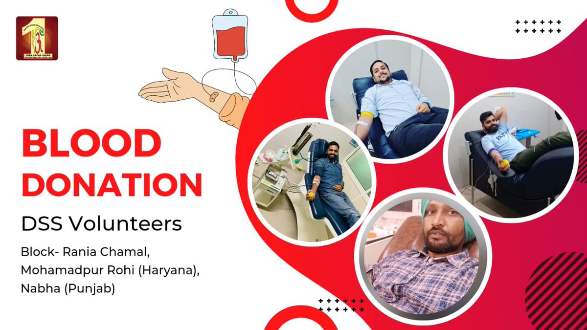 DSSNewsUpdates's tweet photo. People make excuses to escape #BloodDonation but there are millions of #DeraSachaSauda volunteers known as True Blood Pumps, who donate blood regularly, after the prescribed period. You too can save upto 3 lives each turn! #BloodDonation https://t.co/3Ux85hBw9n