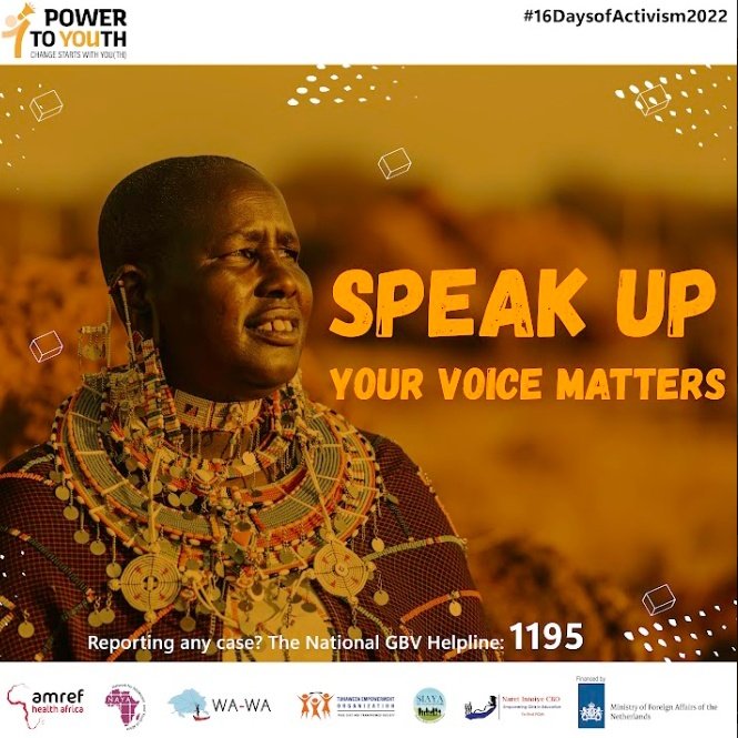 For us to attain the declaration by Kenya to End FGM, we need effective laws and policies 
that protect young women and girls from FGM and their accompanying threats to their 
health and well-being. #16DaysofActivism #PowerToYouth