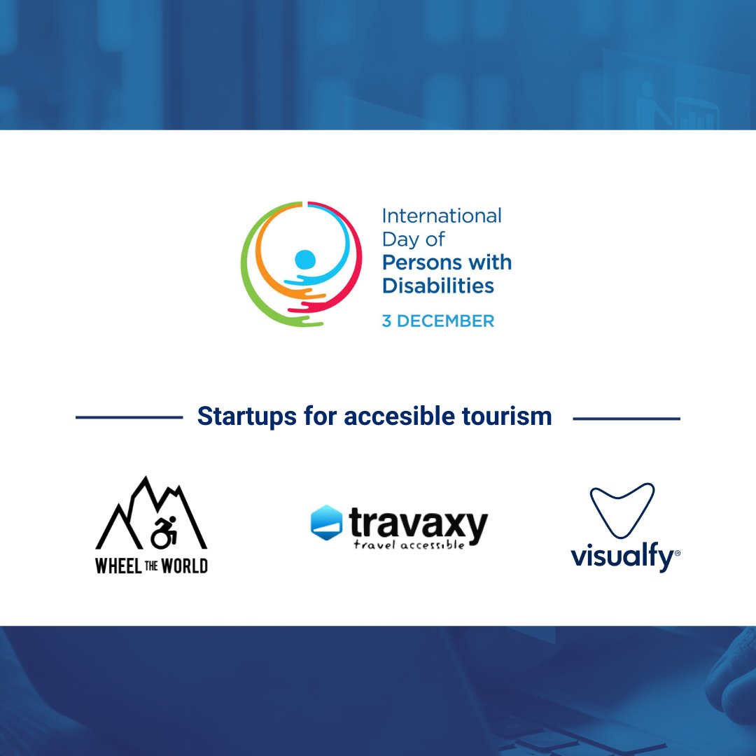 UNWTOAcademy's tweet photo. #Education is our way to break barriers and #innovation is our tool to make #accessibility a reality!
Have you checked the startups from the @UNWTO Network working for inclusive #tourism? Travel platforms and #tech designed for good: @wheeltheworld 🇺🇸🇨🇱 #Travaxy🇮🇱 @Visualfy🇪🇸 https://t.co/s4iTJzylTL