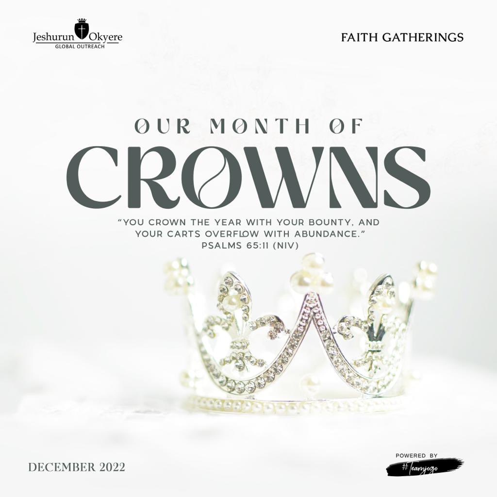 “Thou crownest the year with thy goodness; and thy paths drop fatness.” Psalm 65:11 KJV We end this year in style and glory and favor into the coming year👑👑👑👑👑👑👑🔥🔥🔥🔥 #OurMonthofCrowns #FaithGathering #TeamJOGO #FreshFire @JeshrunEric @PrinceAAppiah @augustworshipgh