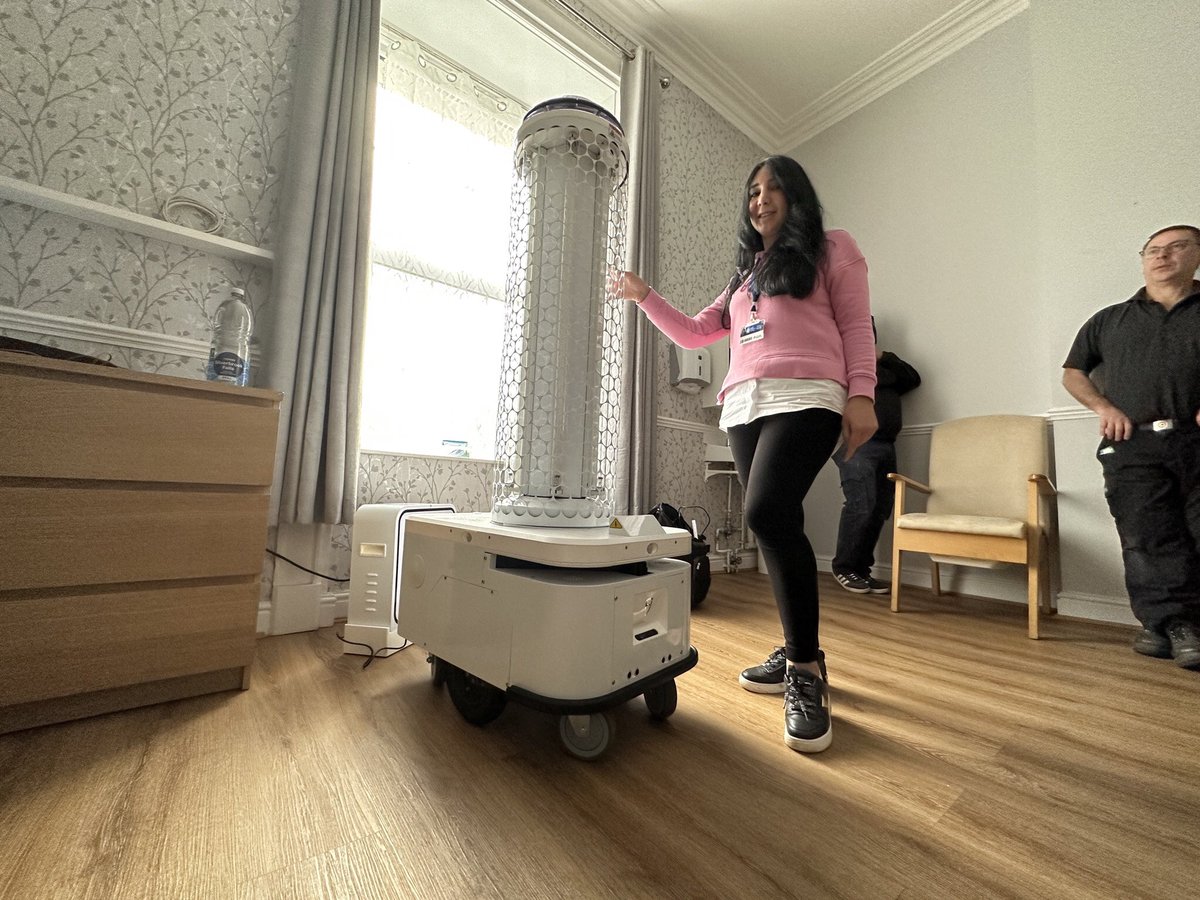 AveenNajm's tweet image. We’re so glad to have received @FjdRobot Disinfection Robot 
mapping and training for enhancing the workspace for staff at Duffryn Ffrwd Manor✨. @eurekarobot     
 #DisinfectionRobot  #Robotics #cardiff
