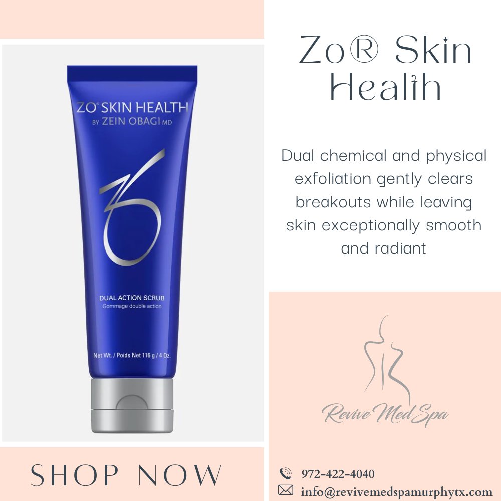 Zo Skin Health

Dual Chemical And Physical Exfoliation Gently Clears Breakouts While Leaving Skin Exceptionally Smooth And Radiant

Contact Us: 972-422-4040

#ReviveMedSpa #dualexfoliating #mechanicalexfoliation #chemicalexfoliation #blemishproneskin
#fallskincare #zoskinhealth