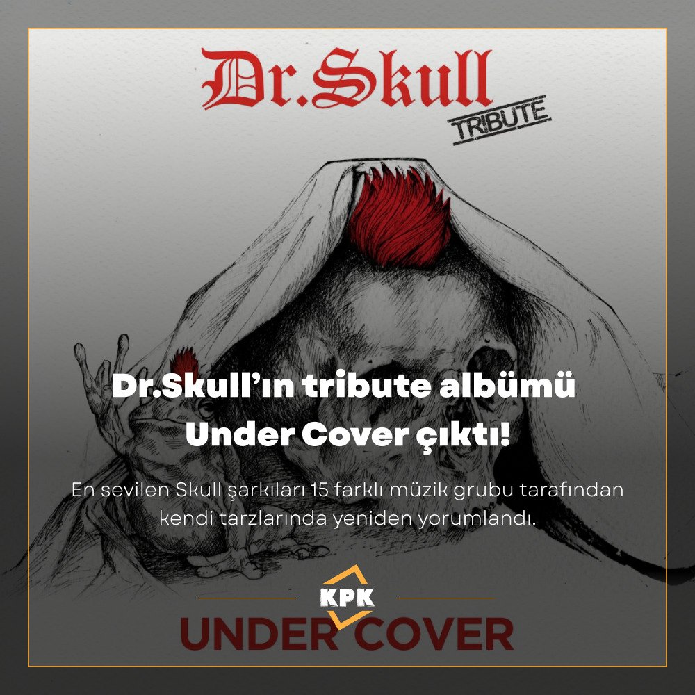 Dr.Skull’ın tribute albümü 
Under Cover çıktı!

En sevilen Dr. Skull şarkıları 15 farklı müzik grubu tarafından kendi tarzlarında yeniden yorumlandı.

Spotify haricinde diğer dijital platformlarda da dineyebilirsiniz.

open.spotify.com/album/2Th7Sq6K…