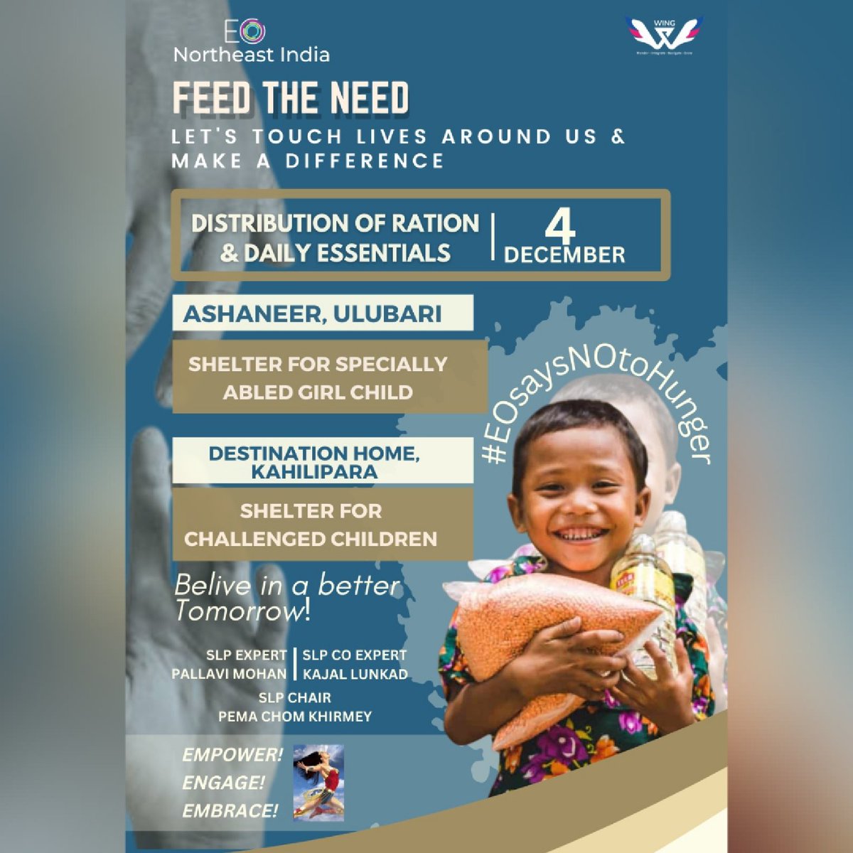 eoassam's tweet photo. The women of EO Northeast India are coming together to make a difference by distributing ration and daily essentials to various shelters on 4th December. This is a pan EO SA SLP exclusive initiative and we are proud to be part of it.@EO_SouthAsia #eoassam #eosaysnotohunger https://t.co/e54pfT6O2l